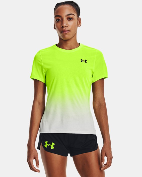 Tee-shirt à manches courtes UA RUSH™ Cicada pour femme, Green, pdpMainDesktop image number 0
